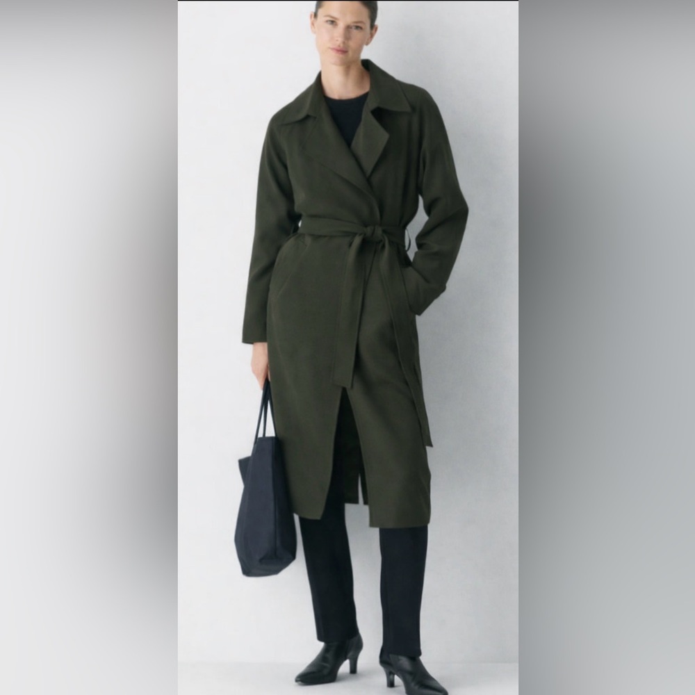 NWT Aritzia Wilfred Splendor Trench Coat in Olive XXS - Crepette